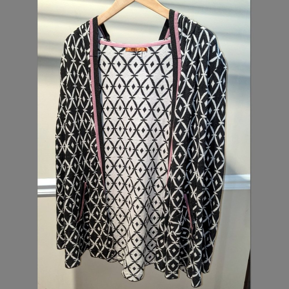 Belldini Open Front Cardigan with hood boho L